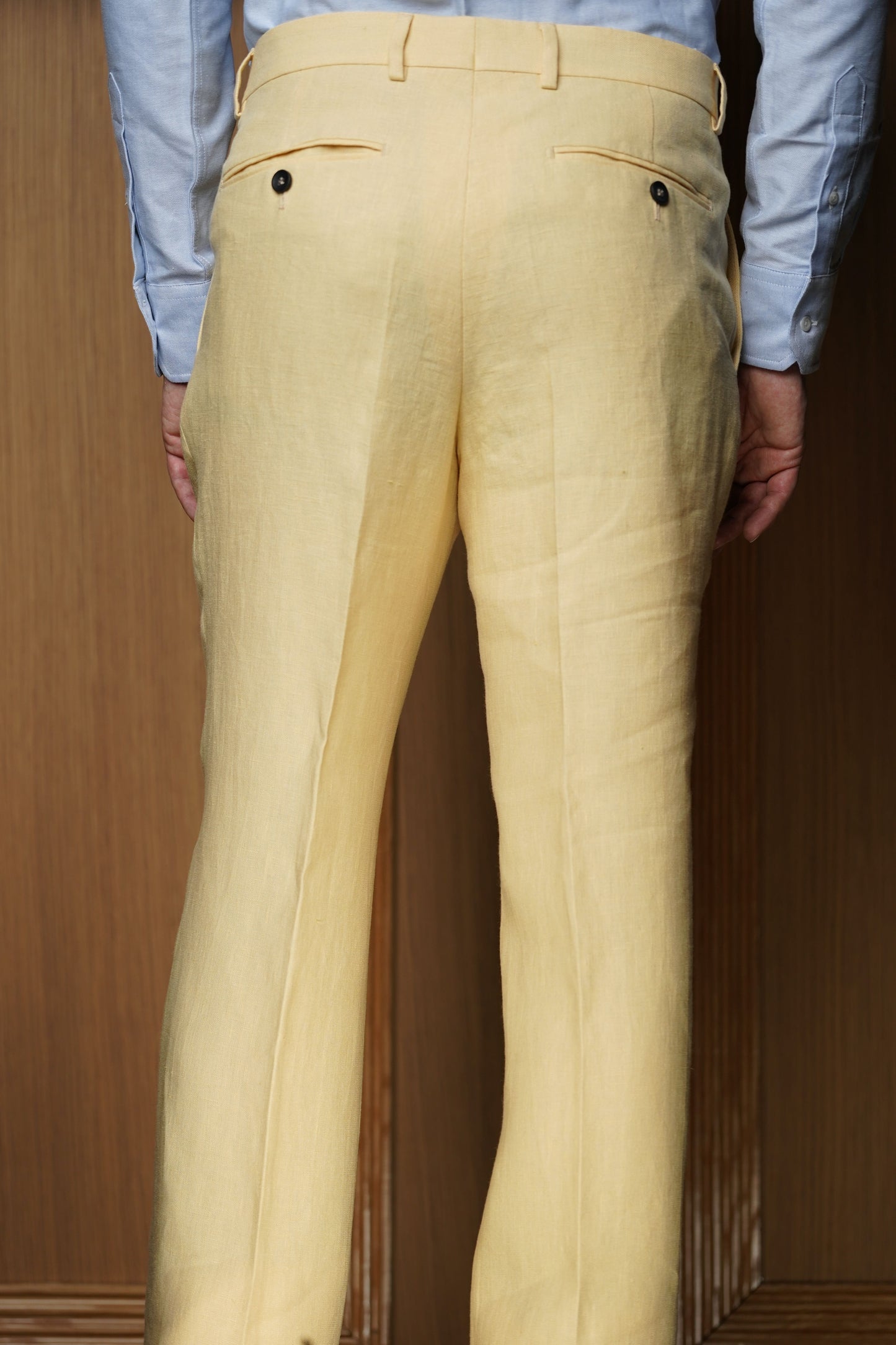 Pantalon pur lin jaune pâle PL 29