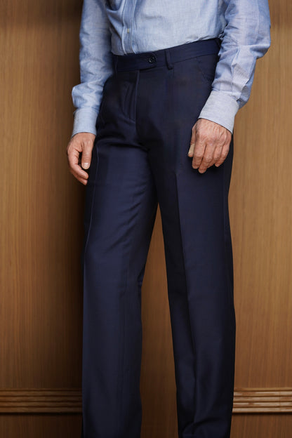 Pantalon sans pinces en pure laine super 100 11014SP