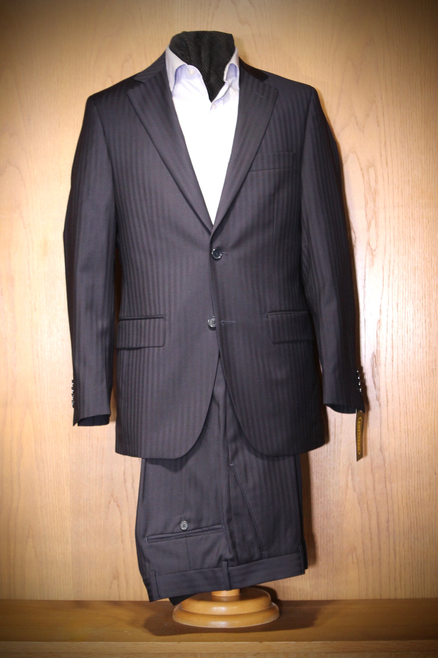 Costume bleu à petits chevrons CG1