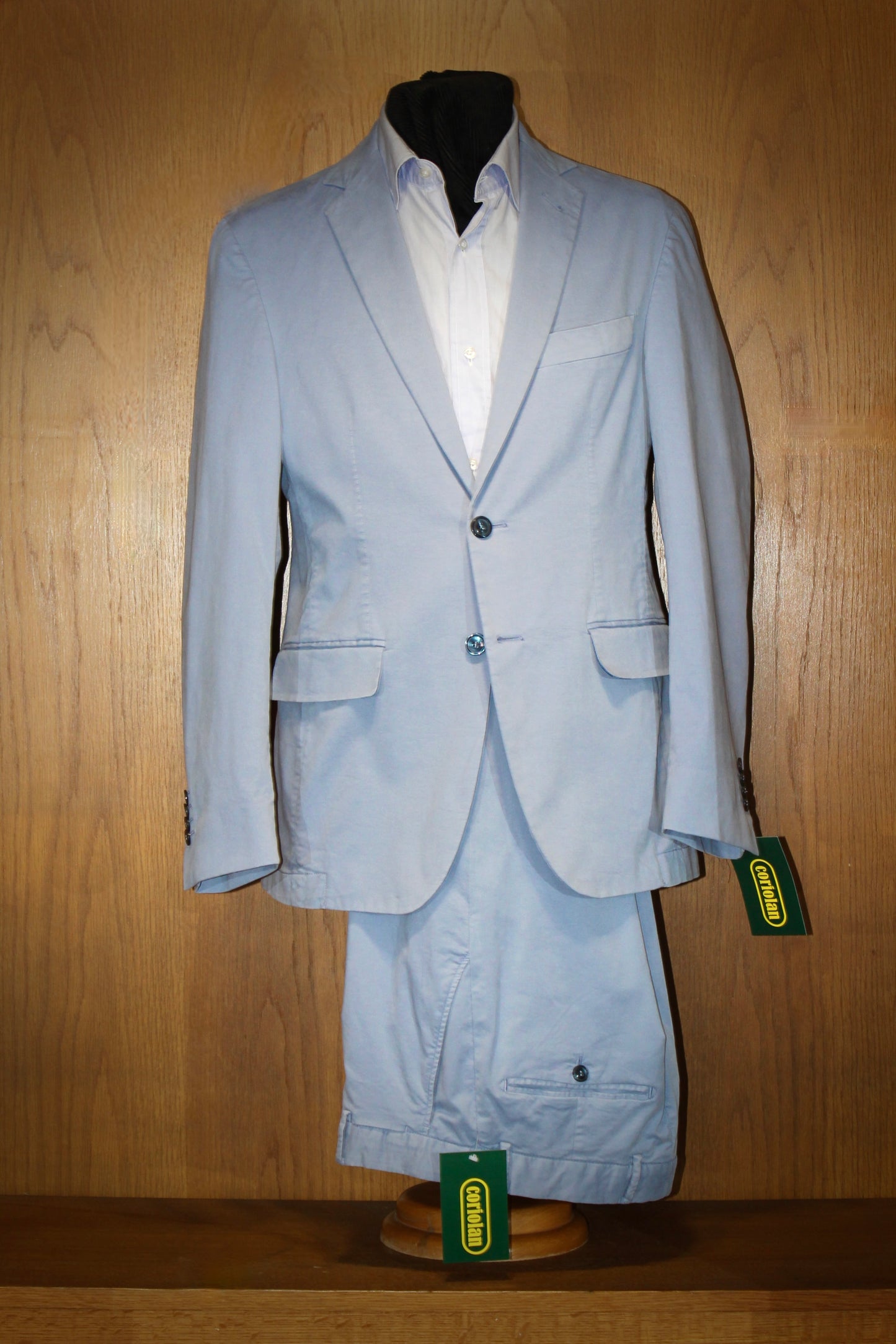 Veste en coton délavé bleu clair non doublée VL 52