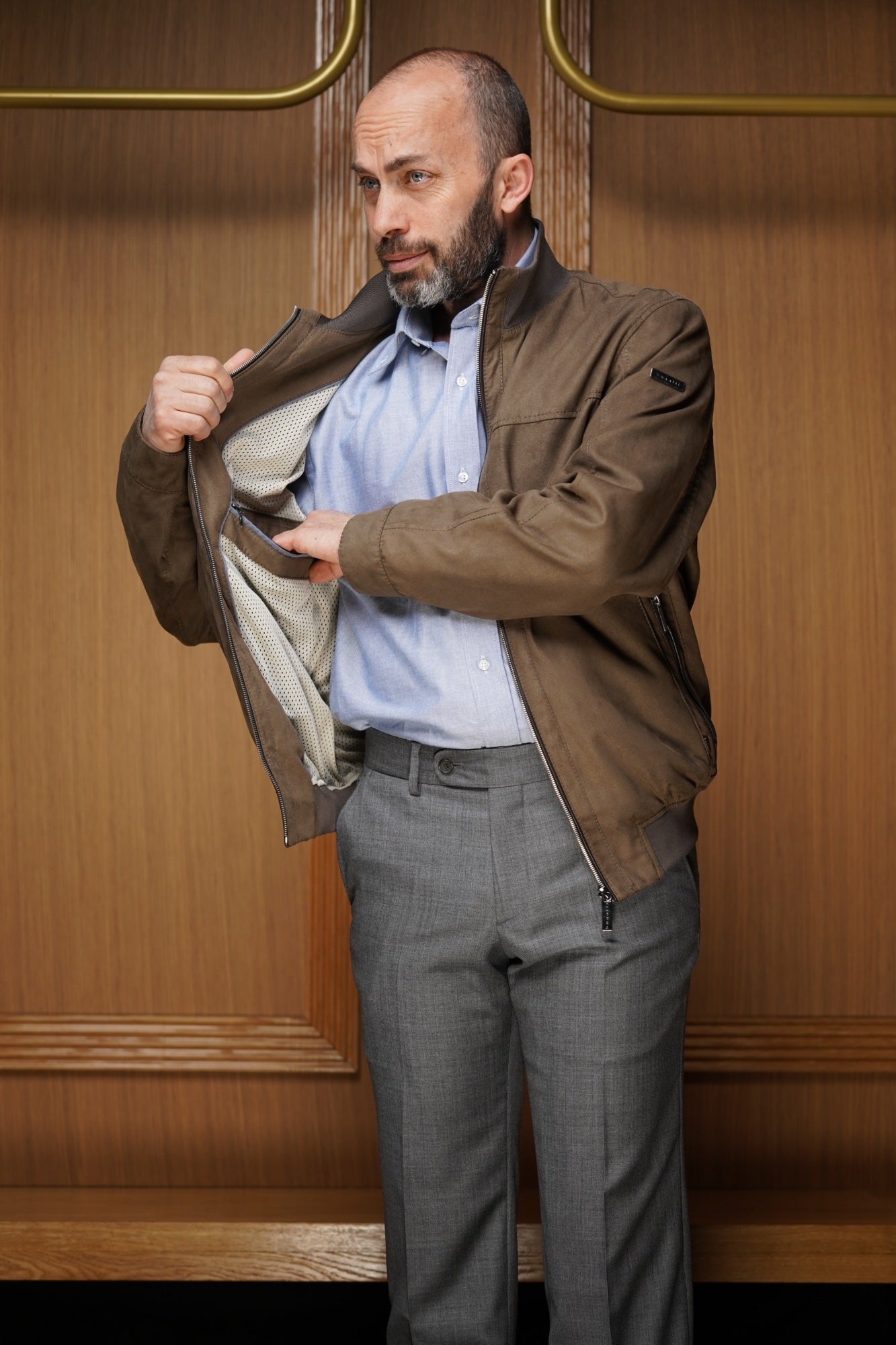 Blouson Bugatti Marron mi-saison