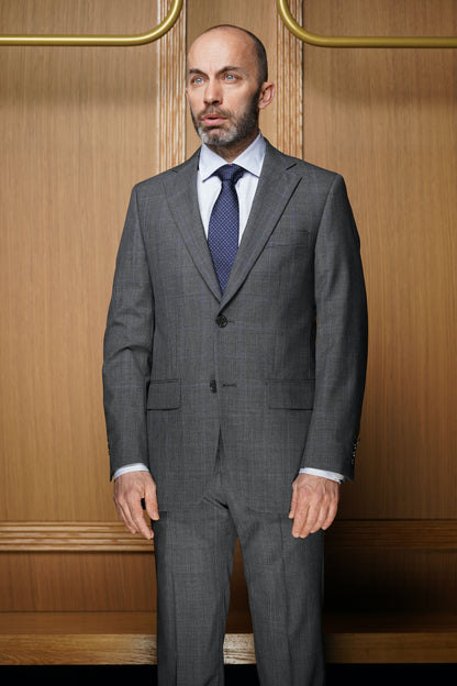 Costume tradition Prince de Galles Gris et bleu CTE 401