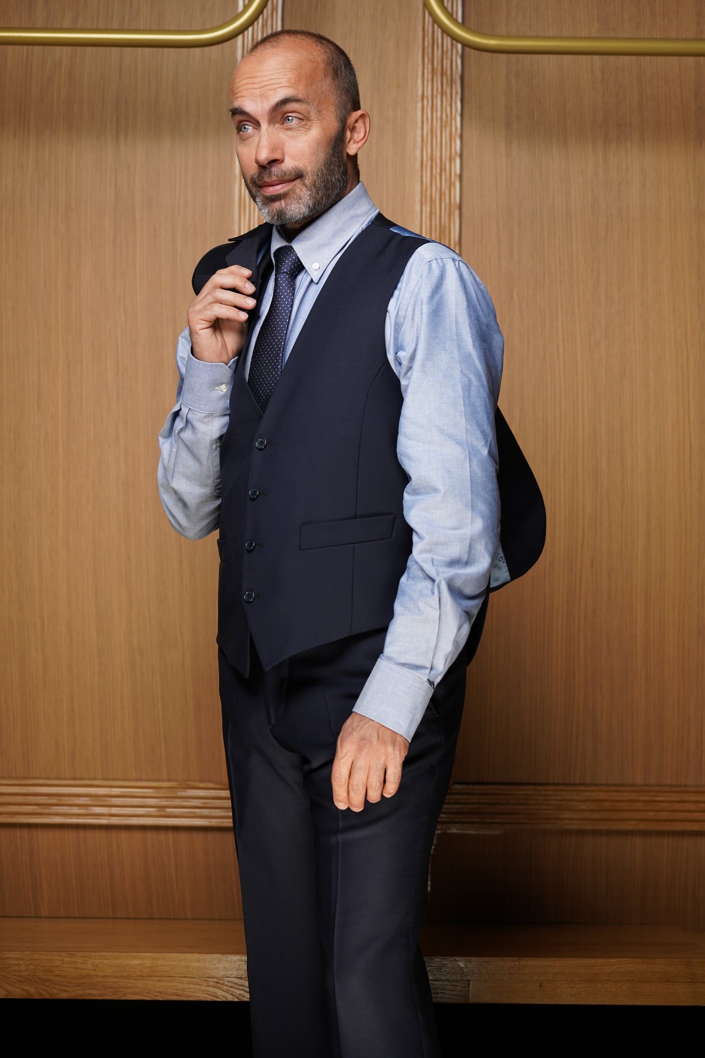 Costume tradition 3 pièces bleu marine CTH2