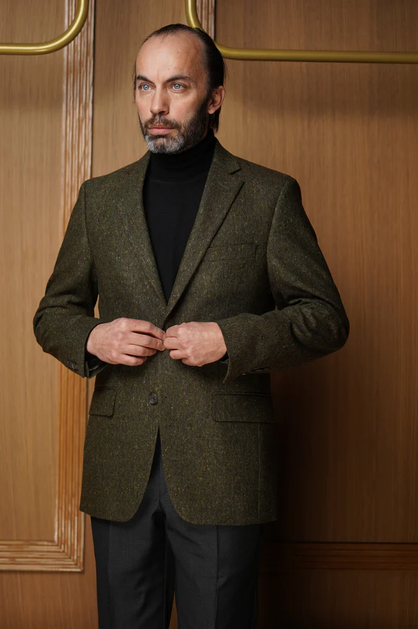 Veste tradition tweed vert VTH312