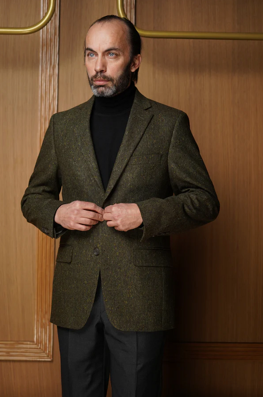 Veste tradition tweed vert VTH312