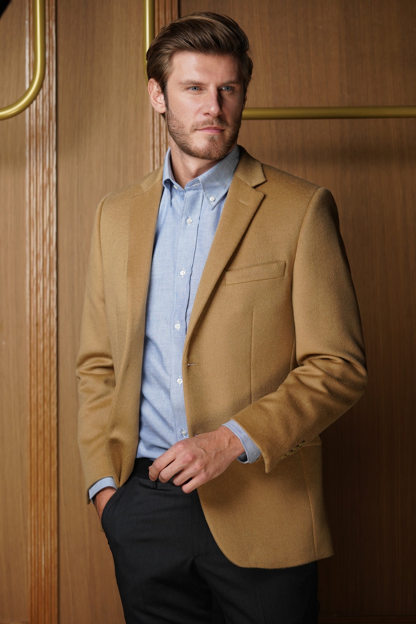 Veste pur cachemire beige VTH2202