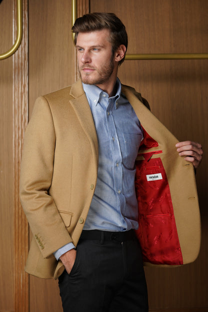 Veste pur cachemire beige VTH2202