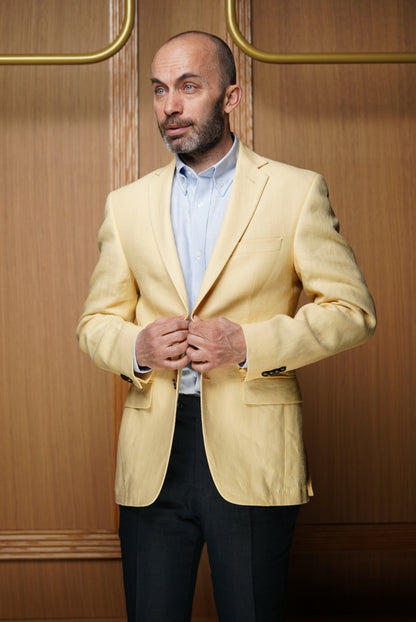 Veste pur lin semi-doublée ( PLUSIEURS COLORIS DISPONIBLES)