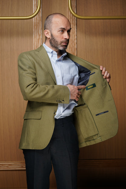 Veste pur lin semi-doublée ( PLUSIEURS COLORIS DISPONIBLES)