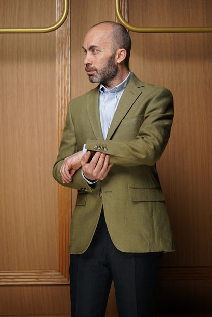 Veste pur lin semi-doublée ( PLUSIEURS COLORIS DISPONIBLES)