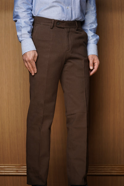 Pantalon en coton épais Marron PGC6