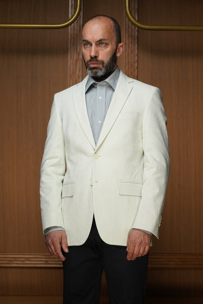 Veste seersucker demi-doublée verte VE15