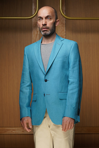 Veste pur lin semi-doublée ( PLUSIEURS COLORIS DISPONIBLES)