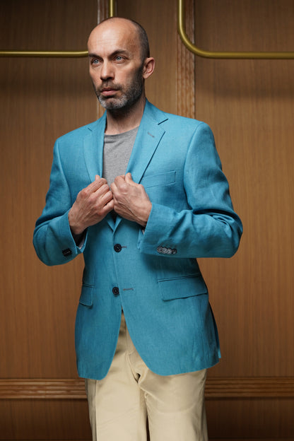 Veste pur lin semi-doublée ( PLUSIEURS COLORIS DISPONIBLES)