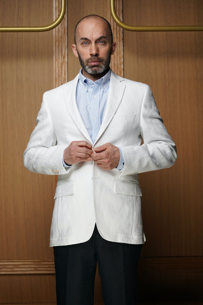 Veste pur lin semi-doublée ( PLUSIEURS COLORIS DISPONIBLES)