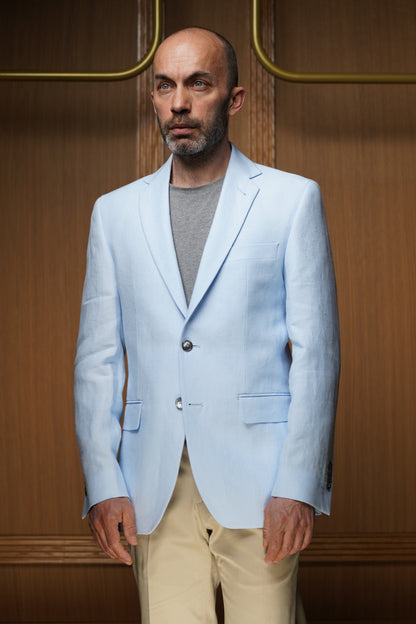 Veste pur lin semi-doublée ( PLUSIEURS COLORIS DISPONIBLES)