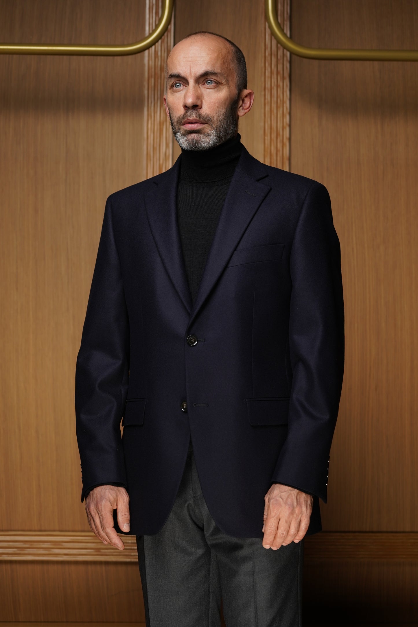 Veste laine foulée bleu marine VG7