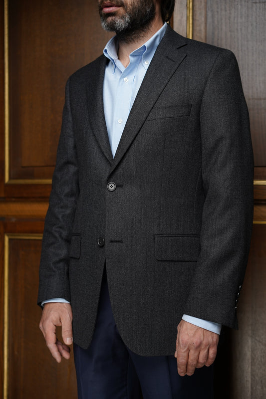 Veste tradition grise foncé uni VTH211