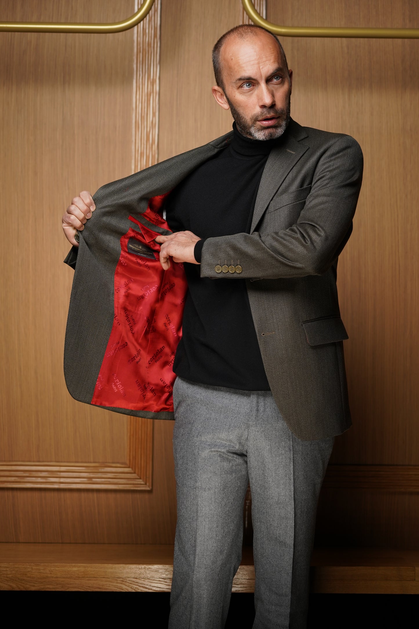 Veste tradition en whipcord bronze VTH7